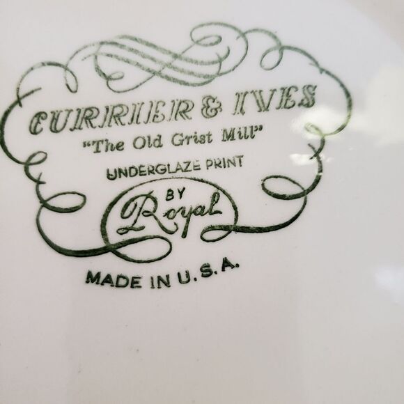 Currier & Ives Plate “The Old Grist Mill” - Picture 4 of 5